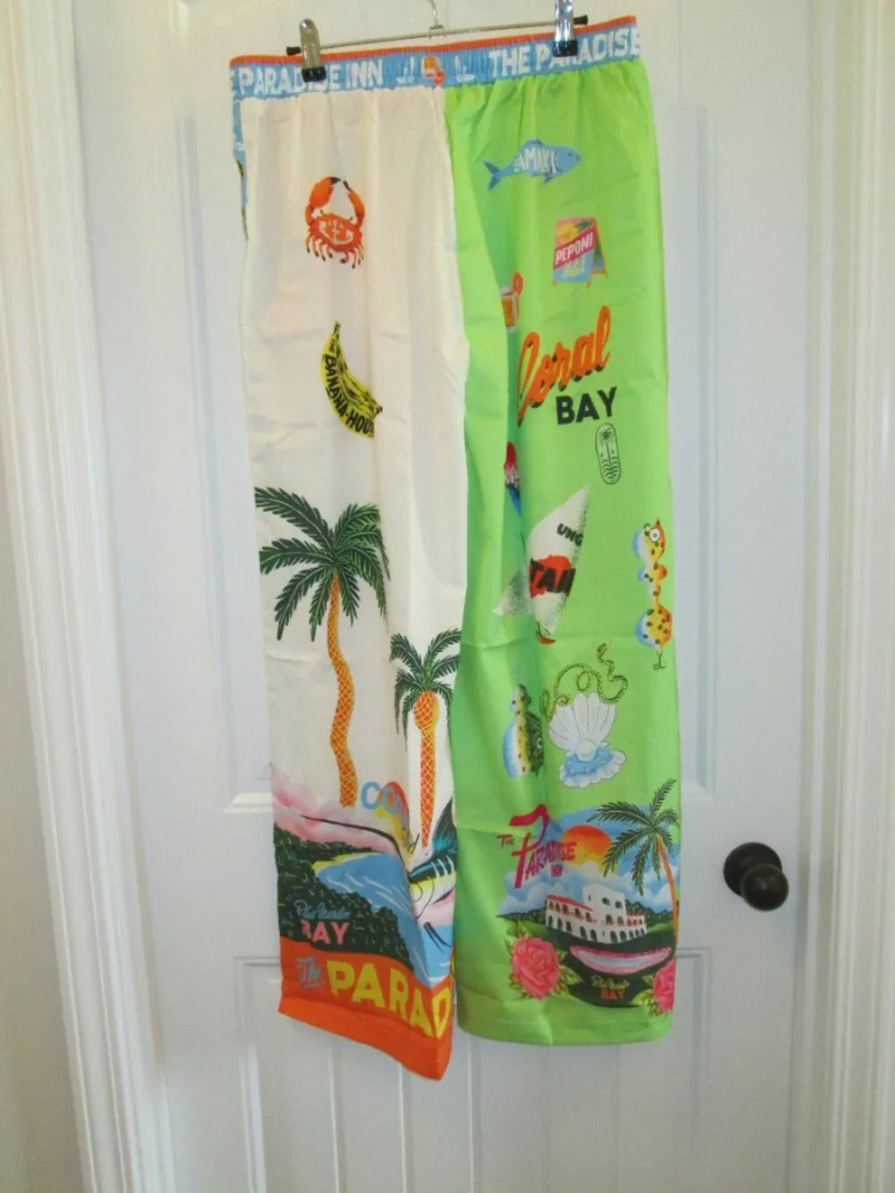 Tropical Resort 2-Piece Matching Set | Colorful Vacation Print | Wide Leg Pants
